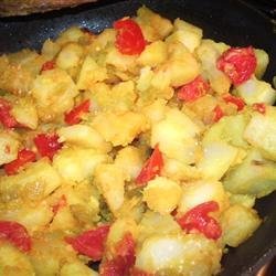 Potatoes with Fresh Ginger and Chilies recipe
