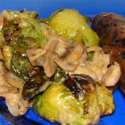 Brussels Sprouts in a Sherry Bacon Cream Sauce recipe