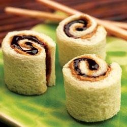 Peanut Butter and Jelly Sushi Rolls recipe