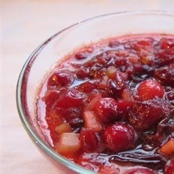 Cranberry, Apple, and Fresh Ginger Chutney recipe