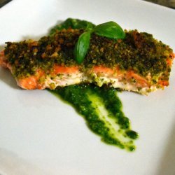 Salmon With Pesto Crust recipe