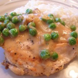 Spring Chicken Fricassee With Peas recipe