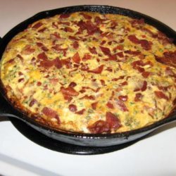 Skillet Potato Pie With Eggs and Cheese recipe