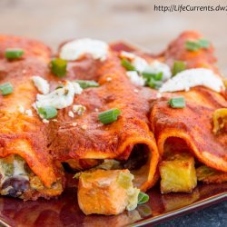 Potato and Bean Enchiladas recipe