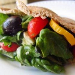 Greek Salad Pitas With Hummus recipe