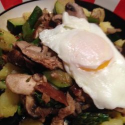 Potato, Asparagus and Mushroom Hash recipe