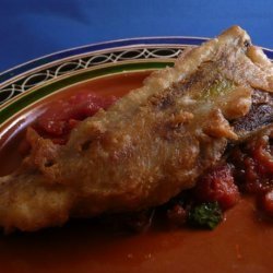 Beer Battered Chiles Rellenos With Warm Chipotle Salsa recipe