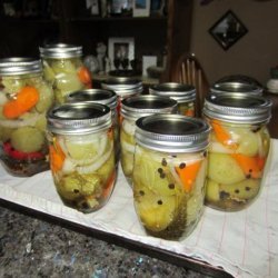 Homemade Spicy Pickled Green Tomatoes recipe