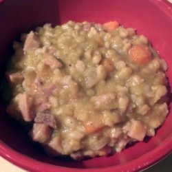 Split Pea Soup With Barley and Ham recipe