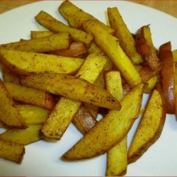 Indian Spiced Baked Potato Sticks recipe