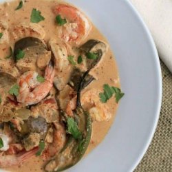 Spicy Goan Shrimp Curry With Eggplant recipe