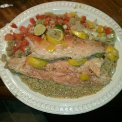 Citrus Steamed Trout With Quinoa Pilaf recipe