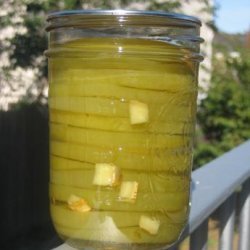 Sweet Green Tomato Pickles (Made With Pickling Lime) recipe