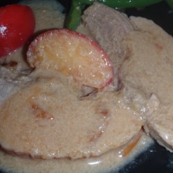 Roast Pork With Apples and Cream recipe