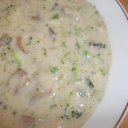 Cream of Broccoli and Mushroom Soup recipe