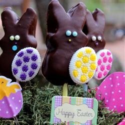Instant Chocolate Covered Bunnies (On a Stick) recipe