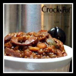 Bourbon Barbecue Slow Cooker Beans recipe
