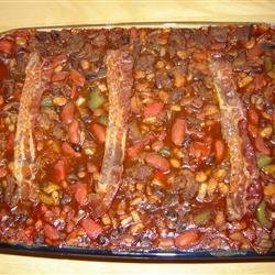 Venison and Barbequed Bean Bake recipe