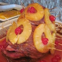 Baked Ham with Pineapple Mustard Glaze recipe