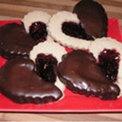 Old Fashioned Butter Valentine Cookies Dipped in Chocolate recipe