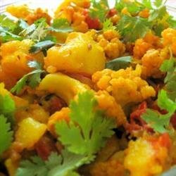 Aloo Gobi Masala (Cauliflower and Potato Curry) recipe