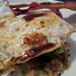 Potato Pancakes With Avocado Mash and Eggs recipe