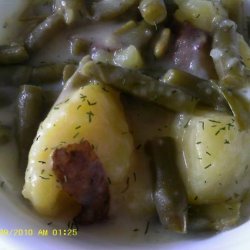Czech String Bean and Dill Cream Gravy recipe
