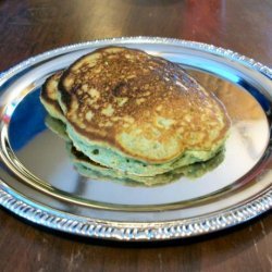More With Less Mom's Green Oat Pancakes for St. Patrick's Day recipe