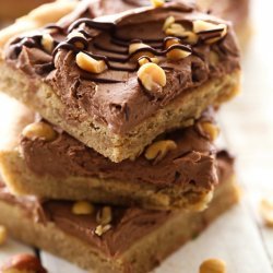 Chocolate-Peanut Butter Cookie Bars recipe