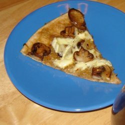 Roasted Garlic, Caramelized Onions, Mushrooms, and Brie Pizza recipe