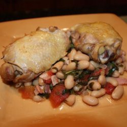 Tuscan Chicken With Spinach and Beans recipe