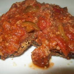 Eggplant With Meat Sauce recipe