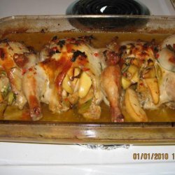 Cornish Game Hens With Rosemary and Apple Stuffing recipe