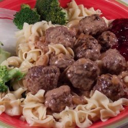 Swedish Meatballs With Gravy and Lingonberry Preserves recipe