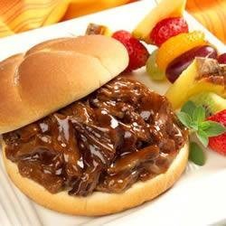 Pulled Barbecue Beef Sandwiches recipe