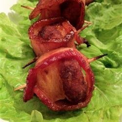 Bacon Wrapped Pineapple and Water Chestnuts recipe
