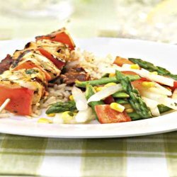 Chicken and Asparagus Kabobs recipe