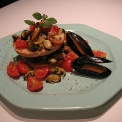 Friselle With Mussels, Tomatoes and Parsley recipe