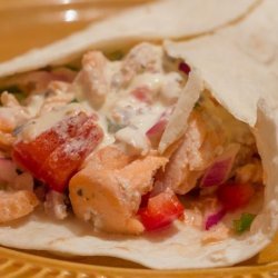 Grilled Salmon Salsa Wraps recipe