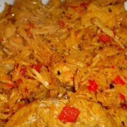 Chicken With Chickpeas and Saffron Rice recipe