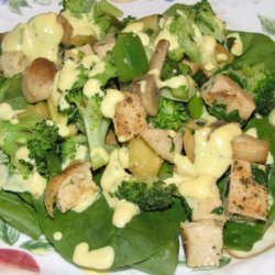 Chicken Caesar Mustard on Spinach recipe