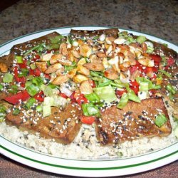Quinoa Salad With Baked Marinated Tofu recipe