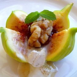 Greek Blossoms - Fresh Figs With Honey, Yogurt, and Walnuts recipe