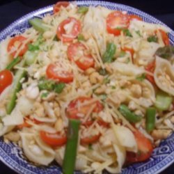 Pasta, Asparagus & Marinated Tomato Salad recipe