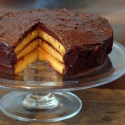 Vanilla Torte With Raspberry Filling and Chocolate Frosting recipe