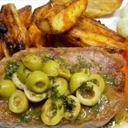 Lemon and Olive Veal Steaks recipe