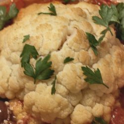 Whole Baked Cauliflower With Tomato and Olive Sauce recipe