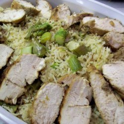 Rosemary Chicken With Rice & Asparagus recipe