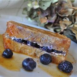 Easy Blueberries And Cream French Toast Sandwich with Orange Maple Syrup recipe