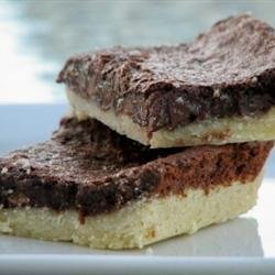 Gooey Brownies with Shortbread Crust recipe